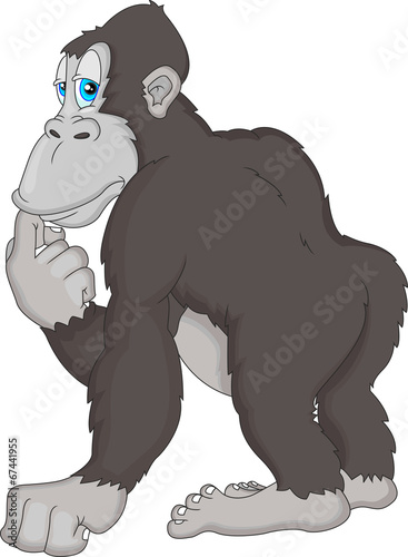 cute baby gorilla cartoon