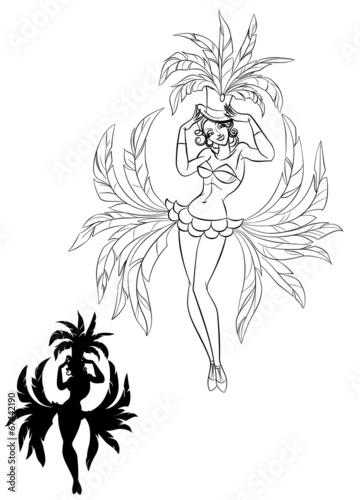 perfomance of burlesque artist