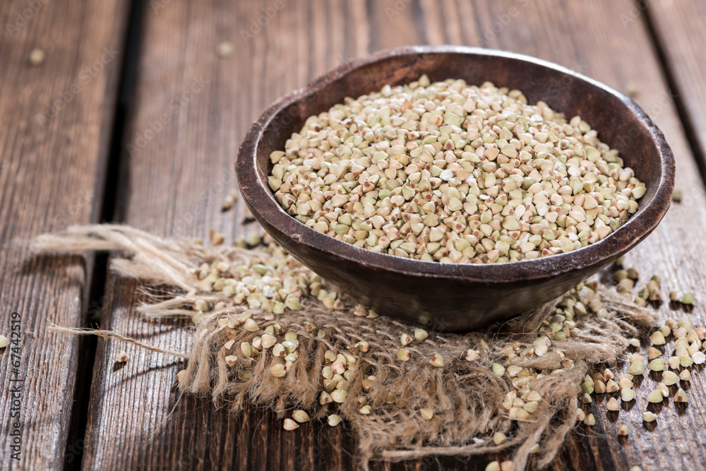 Portion of Buckwheat in a bowl Portion of Buckwheat in a bowl