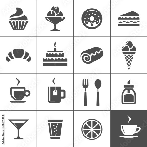 Cafe and confectionery icons
