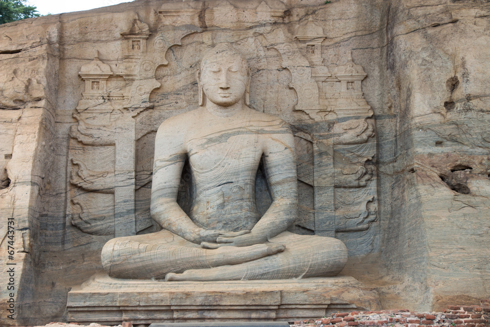 Statue of Lord Buddha in Gal Vihara at Polonnaruwa, Sri Lanka