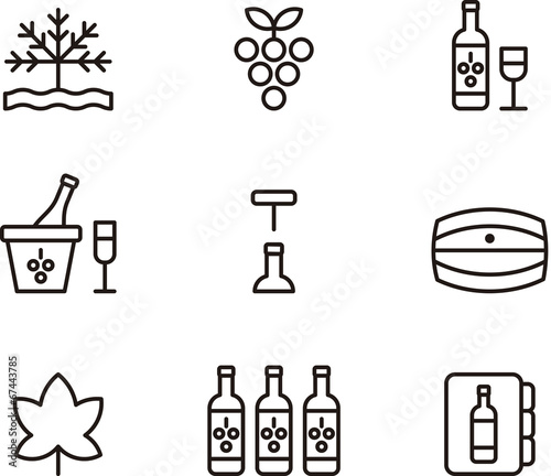 Wine icons photo
