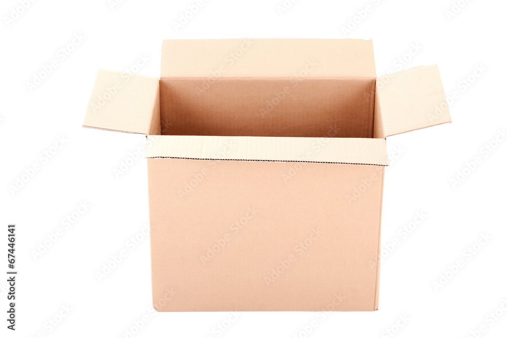 brown corrugated cardboard box isolated on white brown corrugated cardboard box isolated on white