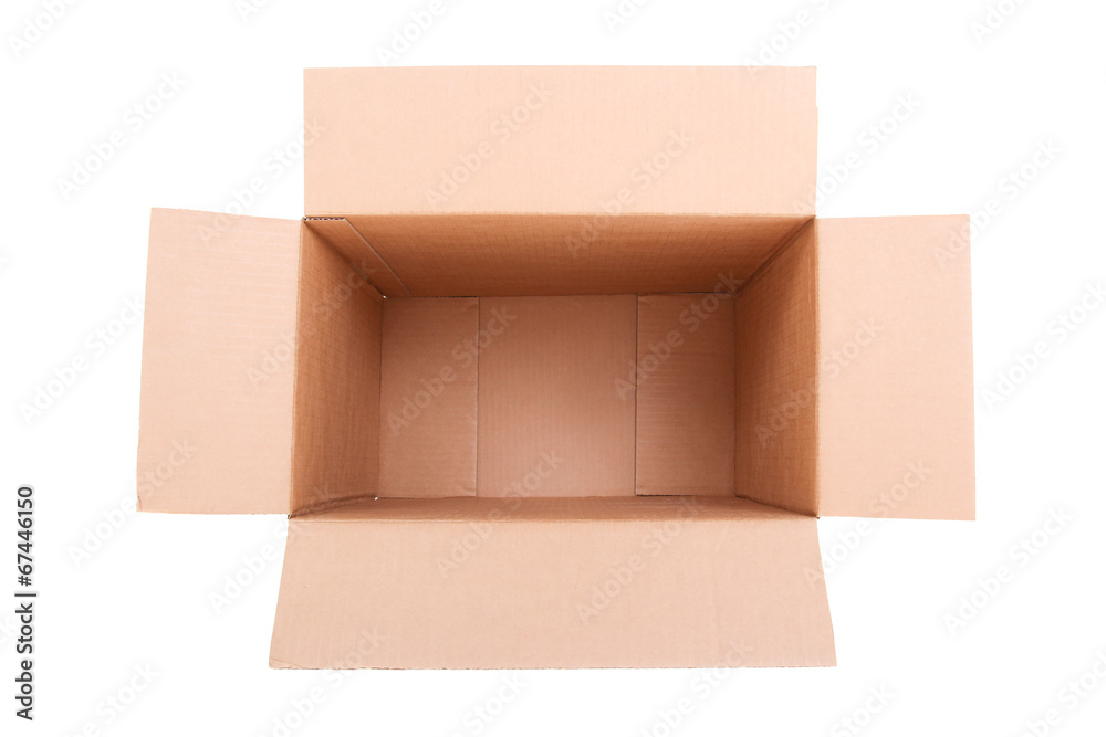 open brown carton box isolated on white open brown carton box isolated on white