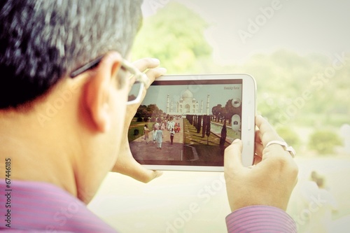 Canvas Print taj mahal photo