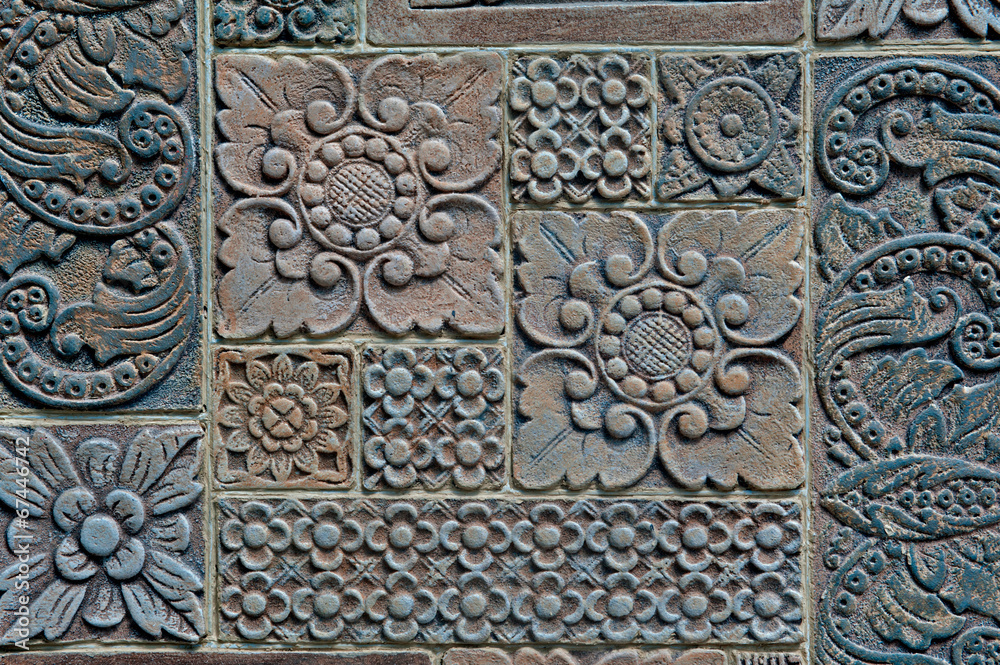 Carved tile