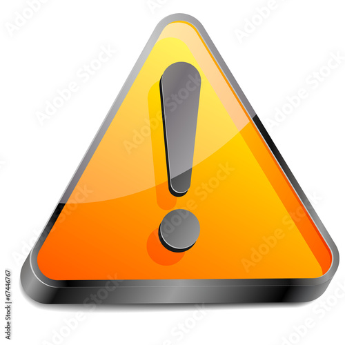 Exclamation danger sign