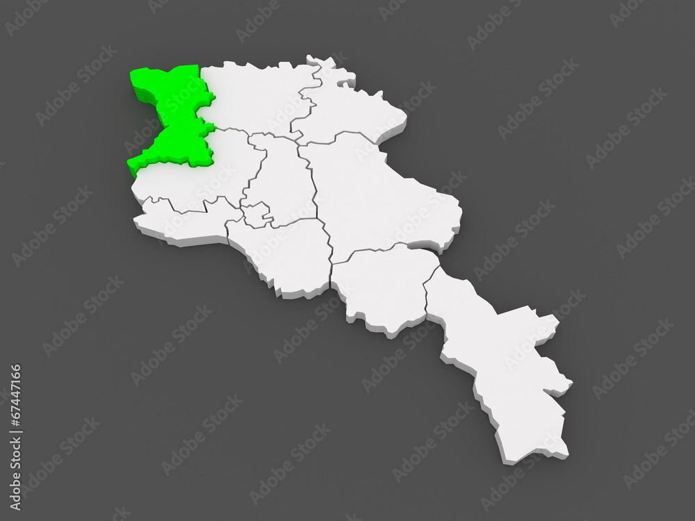 Fototapeta premium Map of Chirac. Armenia.