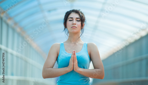 Young woman prayer position Free Download Young woman prayer position - GFXLoad