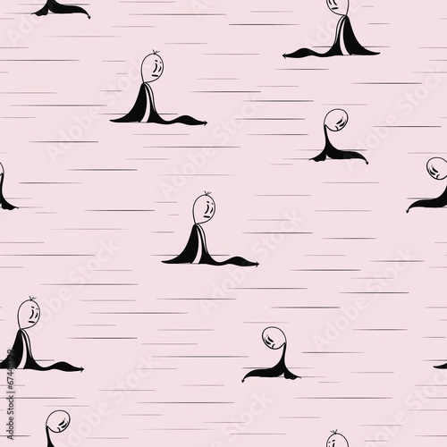 Seamless texture of monsters