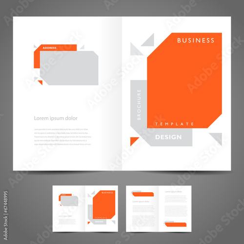 brochure design booklet template geometric abstract
