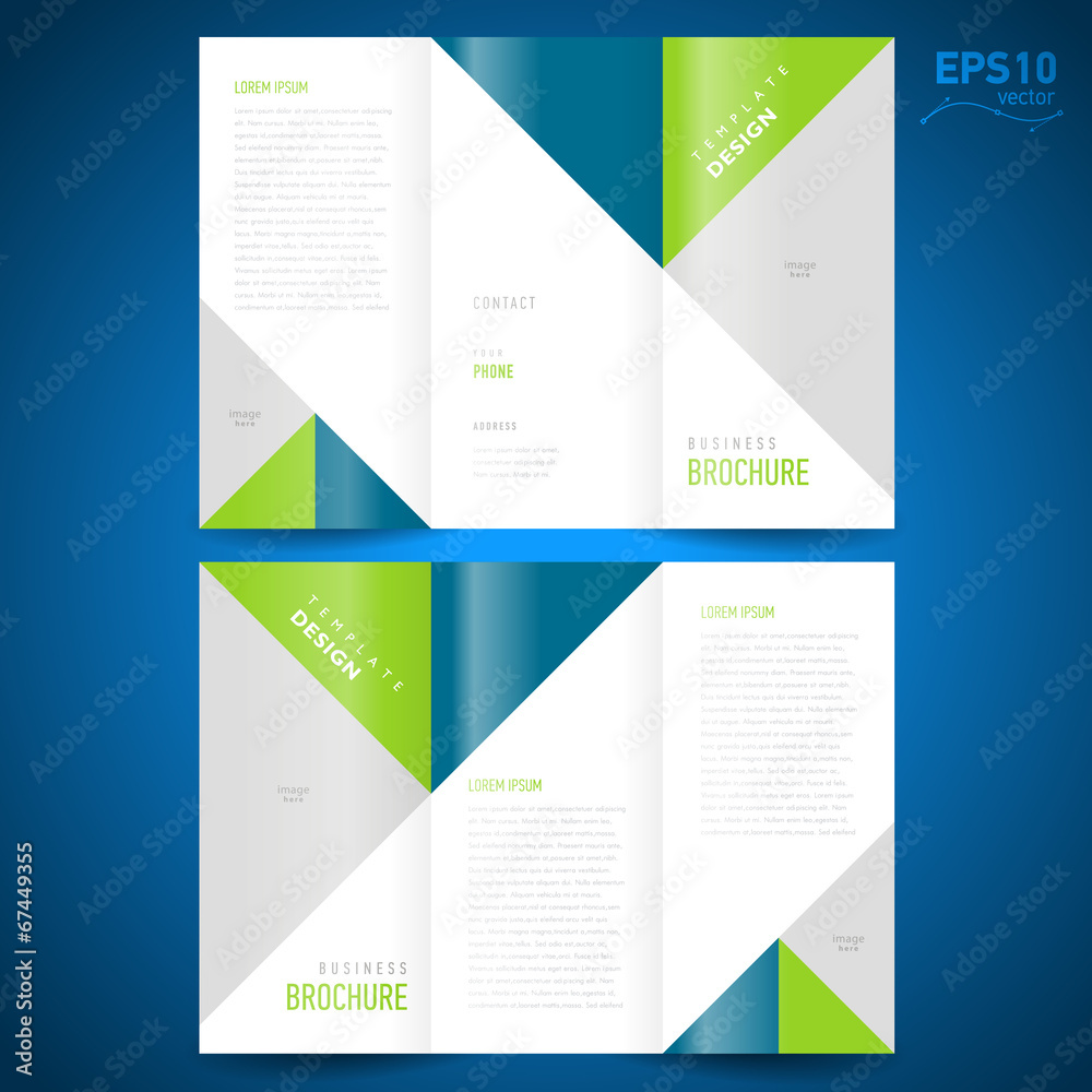 brochure design template triangles figure, frame for images brochure design template triangles figure, frame for images