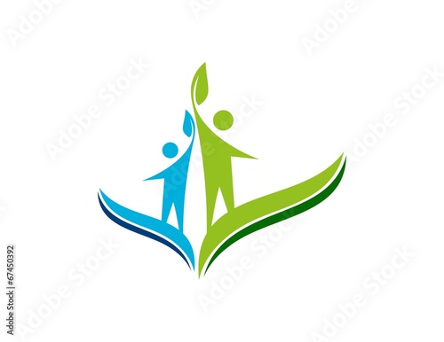 wellness,logo, people, health, nature, education abstract life
