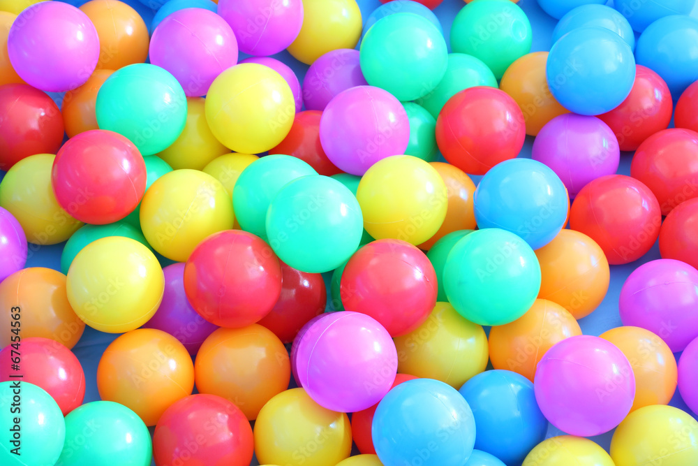 Plastic multiple color balls children play field. Plastic multiple color balls children play field.