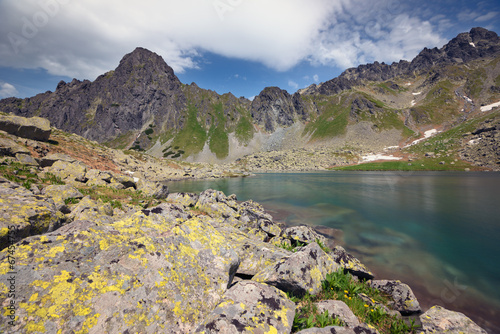 View of Litworowy lake in High Tatra Mountains