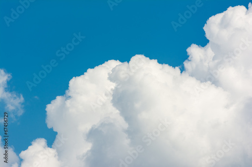 White Clouds On Summer Blue Sky