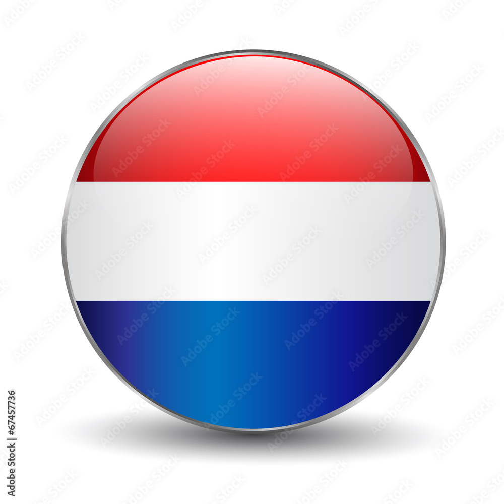 The Netherlands Flag Button The Netherlands Flag Button
