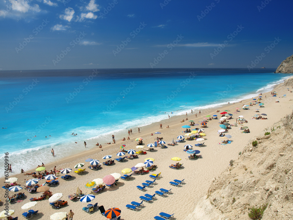 Egremni beach at Lefkada, Ionion sea, Greece Egremni beach at Lefkada, Ionion sea, Greece