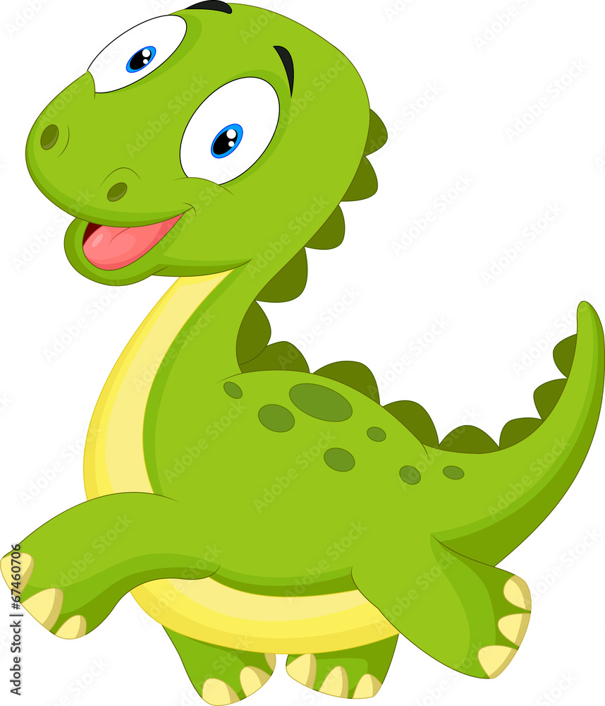 Fototapeta premium Happy cartoon dinosaur
