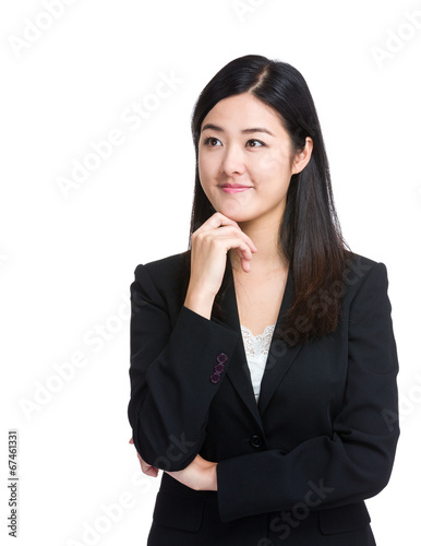 Business woman think of idea