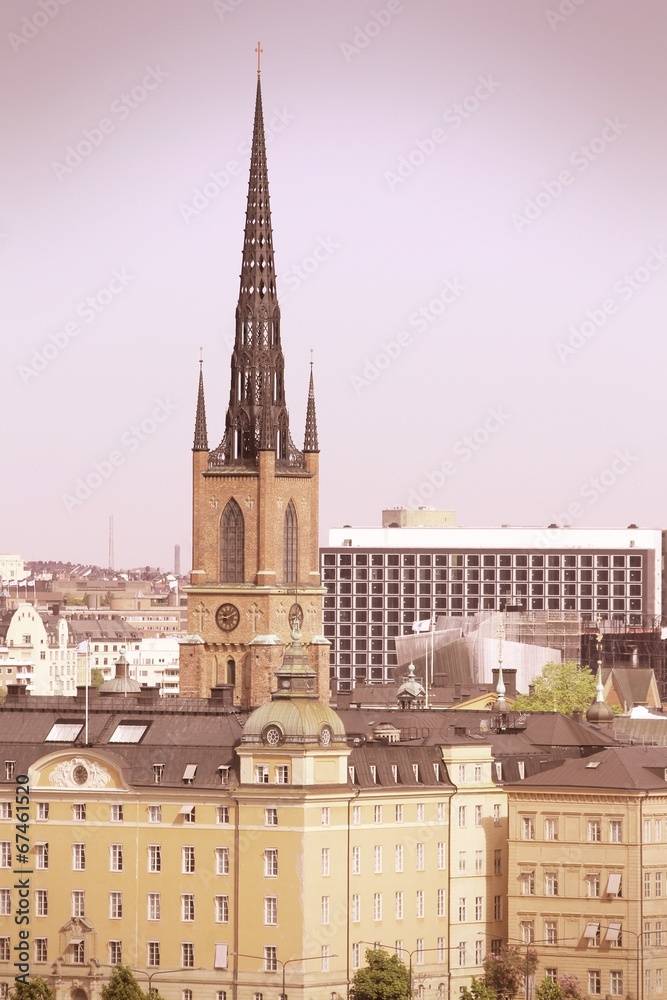 Fototapeta premium Stockholm. Cross processed color tone.