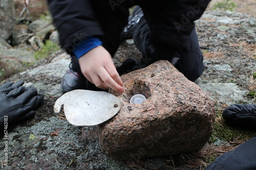 Billede på lærred geocache