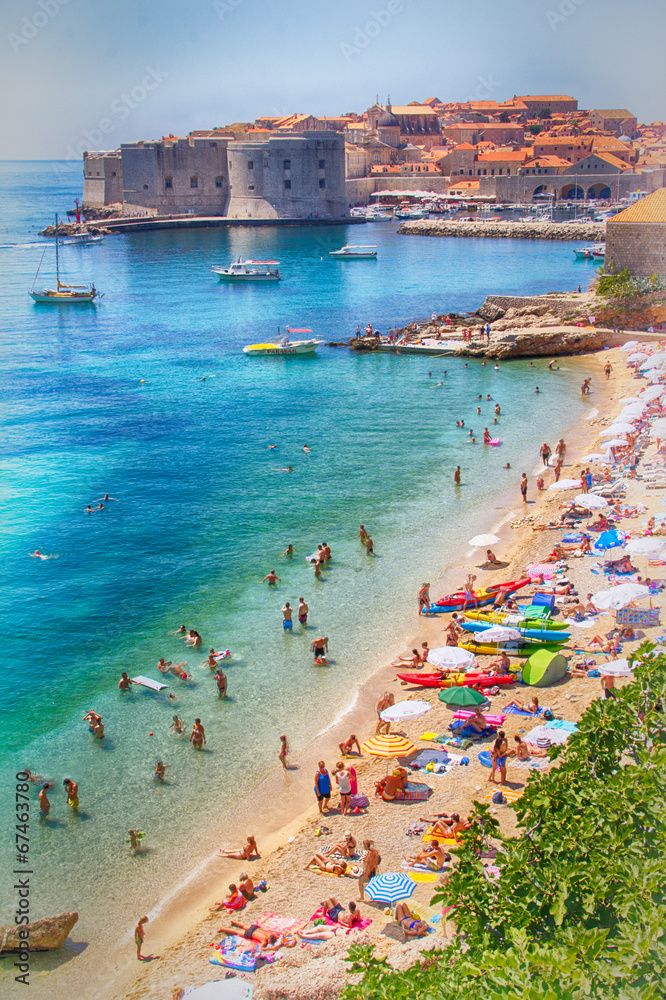Fototapeta premium La playa de Dubrovnik