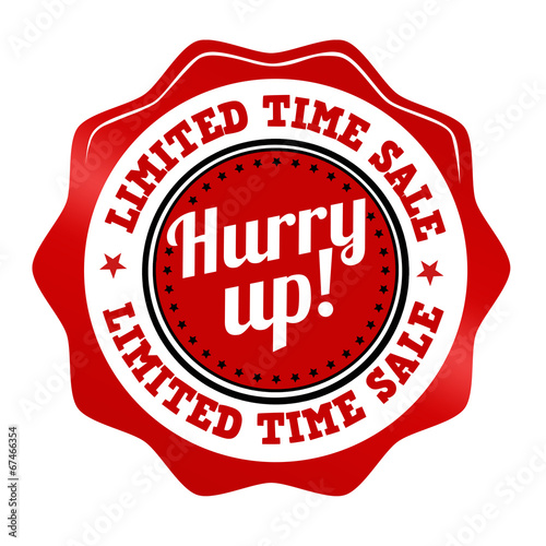 Limited time, hurry up stamp