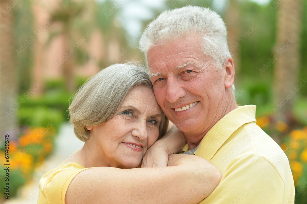Senior couple at the resort Senior couple at the resort