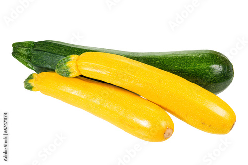 Zucchini and yellow squash isolated