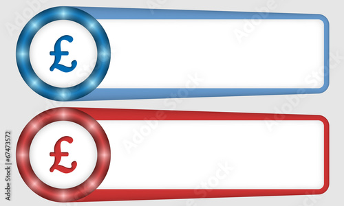 blue and red frames for any text with pound symbol