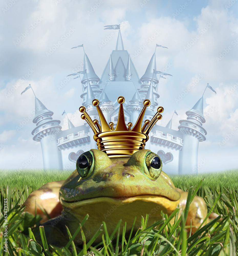 Frog Prince Castle concept - obrazy, fototapety, plakaty 