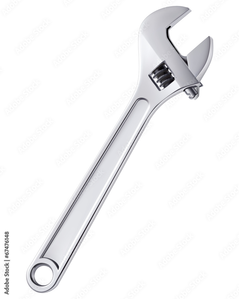 Adjustable wrench isolated. Vector illustration Adjustable wrench isolated. Vector illustration
