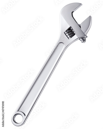 Adjustable wrench isolated. Vector illustration