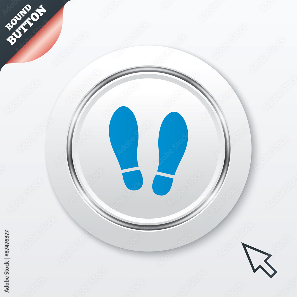 Obraz premium Imprint shoes sign icon. Shoe print symbol