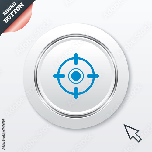 Crosshair sign icon. Target aim symbol.