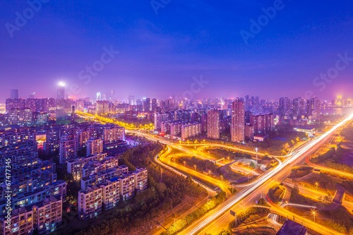 Modern city, a busy overpass © zhangyang135769