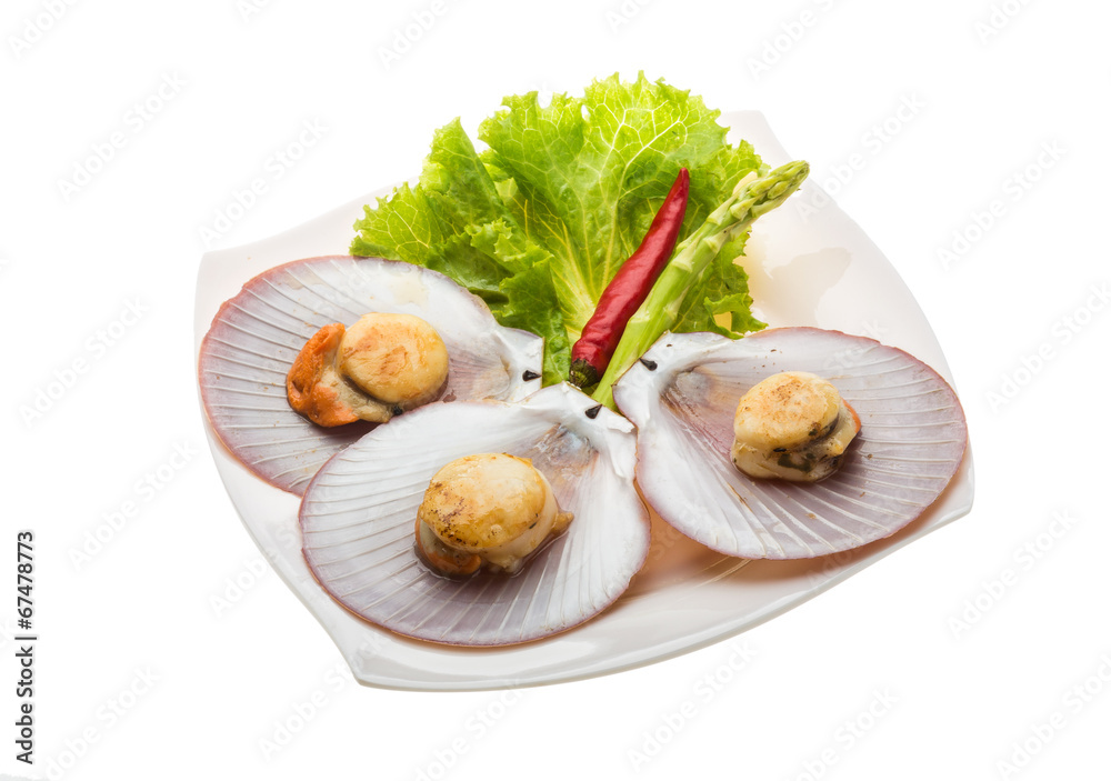 Grilled scallops