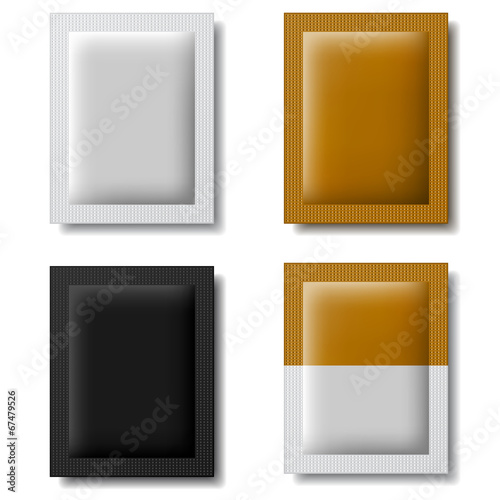 vector paper sachet packaging
