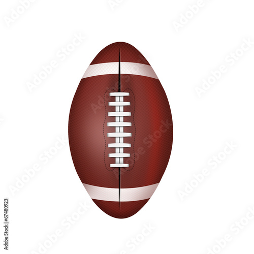American football ball isolated on a white background