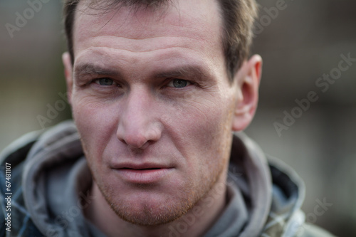 Pensive man portrait