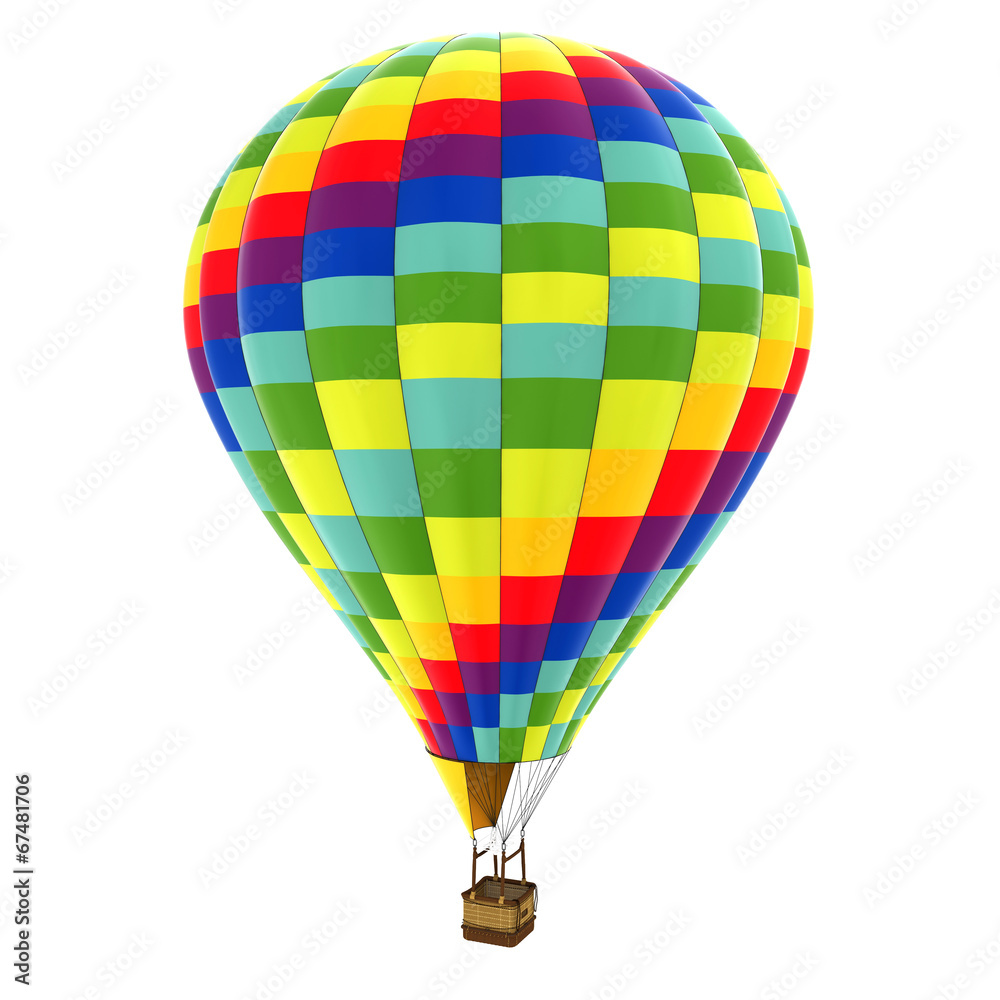 Fototapeta premium hot air balloon isolated on white background
