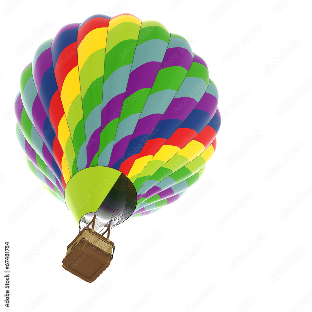 Fototapeta premium hot air balloon isolated on white background