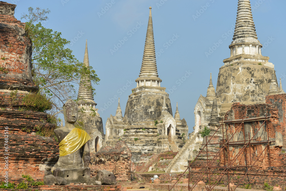 Fototapeta premium Parque histórico de Ayutthaya, Tailandia