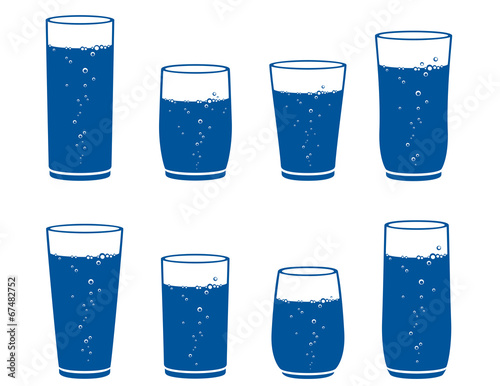 sparkling water glass set