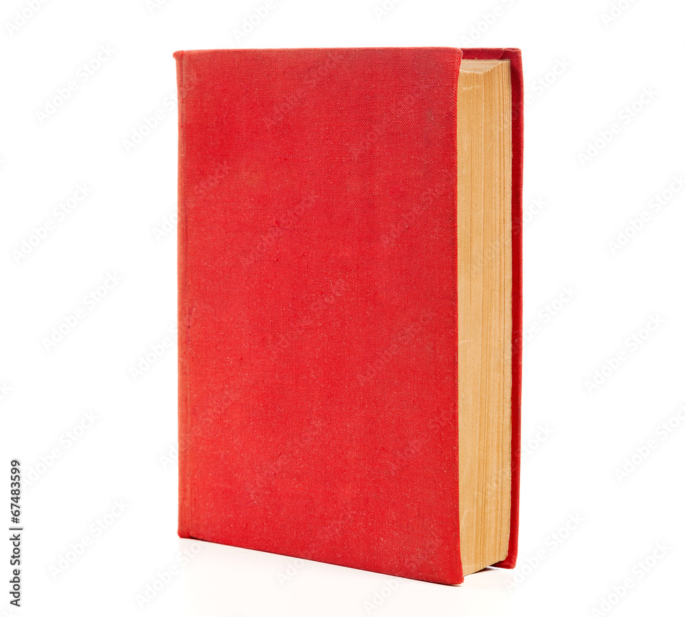 Red book isolated on white background