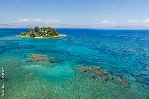 Fototapeta Naklejka Na Ścianę i Meble -  Pontikonisi. Mouse Island Corfu, Greece