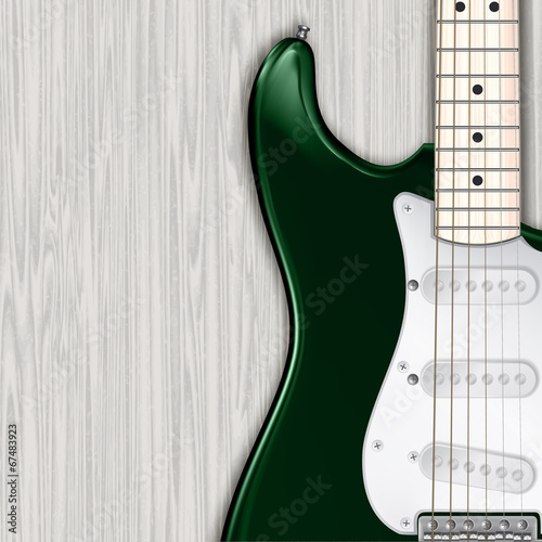 abstract grunge wooden background with electric guitar