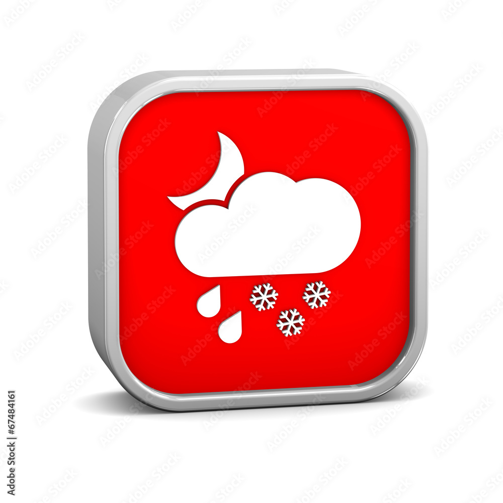 Cloudy at night with considerable amount of rain and snow sign Cloudy at night with considerable amount of rain and snow sign