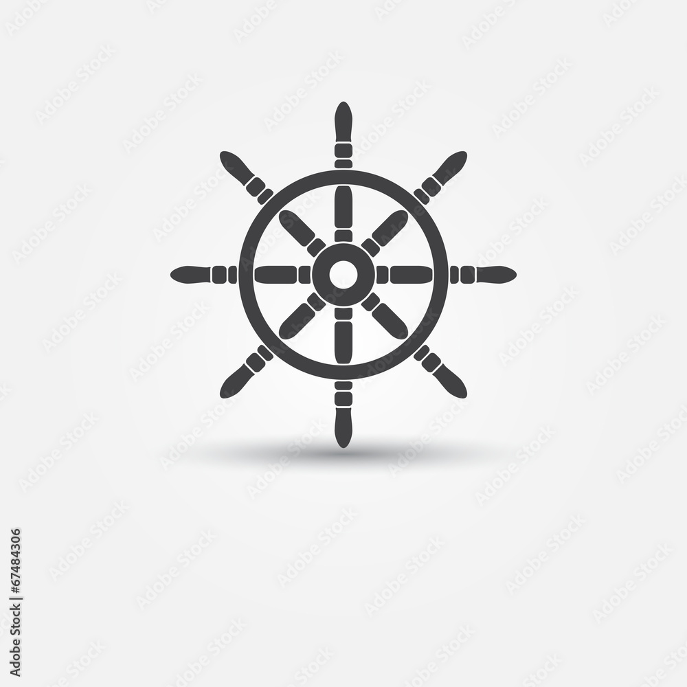 Obraz premium Steering wheel - vector symbol or icon